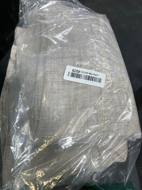 Photo 1 of YoungsTex Linen Semi Sheer Curtains 54 Inch Length 2 Panels Rod Pocket