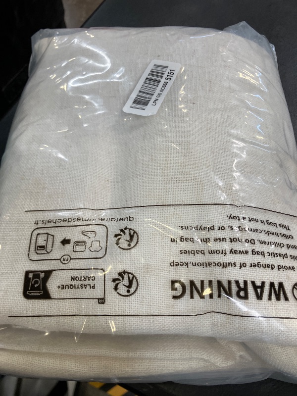 Photo 1 of MIULEE Natural White Linen Curtains 37x90 Inch Length for Bedroom