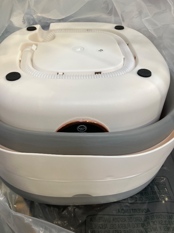 Photo 1 of Portable Washing Machine 20L —Small Foldable Washer with Spin Basket, 3 Mode Deep Clean — Mini Laundry Machine for Travel, Dorms, Camping, Ideal for Baby Clothes, Underwear, Socks Gray