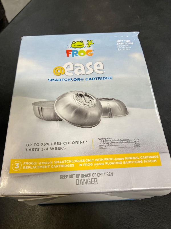 Photo 1 of FROG @Ease Replacement SmartChlor Cartridge for use with Hot Tub FROG @Ease Floating System - Hot Tub Sanitizer System Supports Less Chlorine Use - 3 Pack