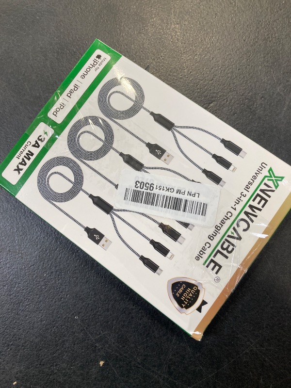 Photo 1 of Xnewcable 3-in-1 Charging Cable 4ft