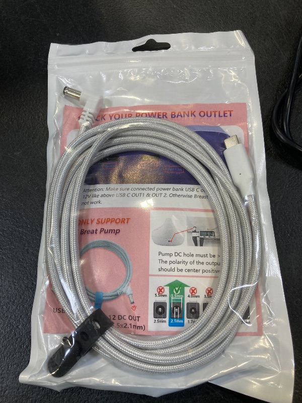 View 2 of Wamlet 12V USB C Car Adapter for Medela, Spectra Breast Pumps - 6.6ft Cable