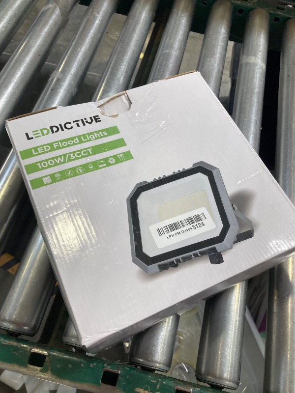 Photo 1 of Leddictive 100W LED Flood Lights - 2 Pack, 3CCT Dimmable