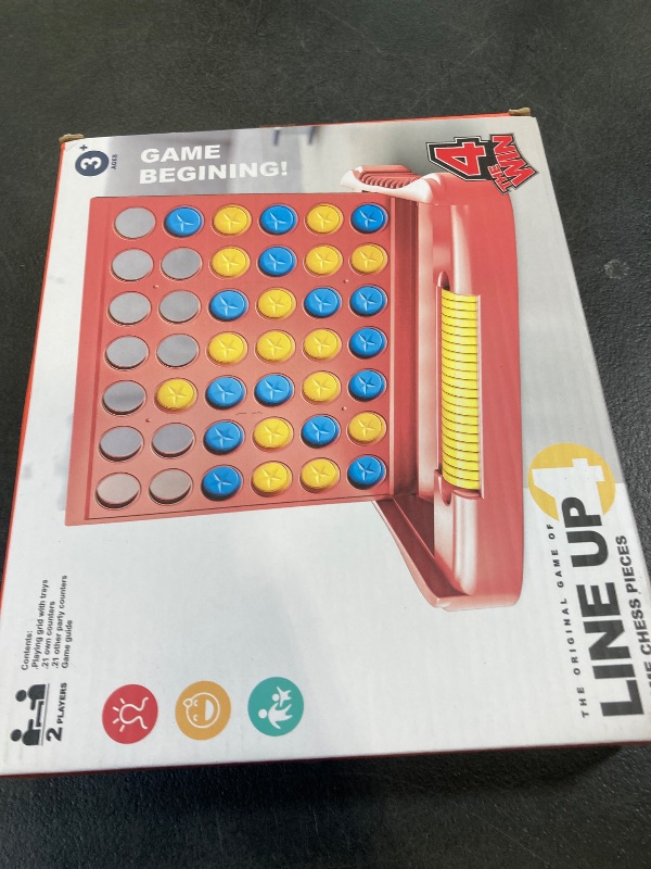 Photo 1 of Vikutu 4 in a Row Connect Game, Travel Board Games for Kids Adults, Get 4 in a Row to Win - 9 x 7.4 inches?Blue?