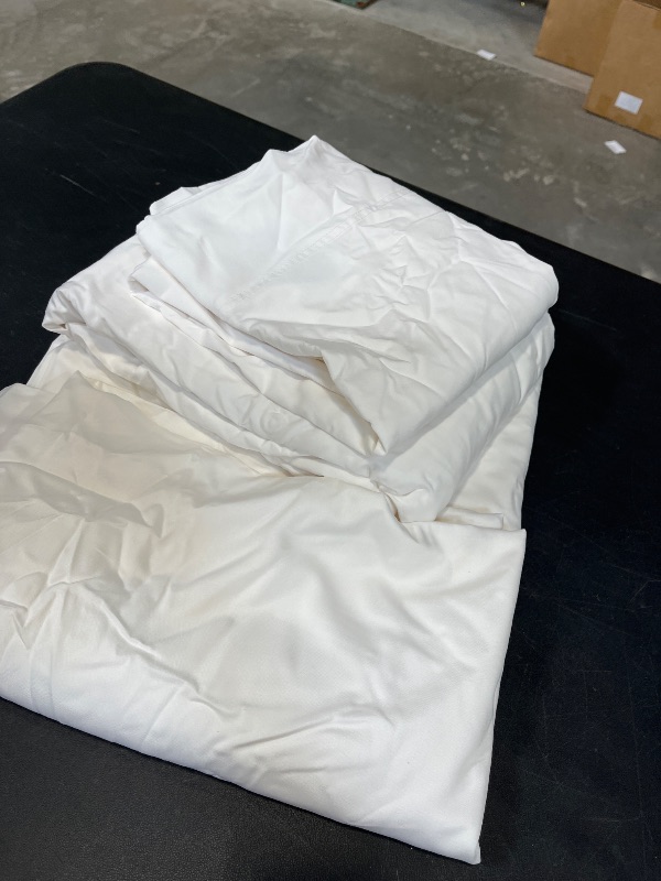 View 2 of Bedsure Bamboo Rayon California King Sheet Set - White