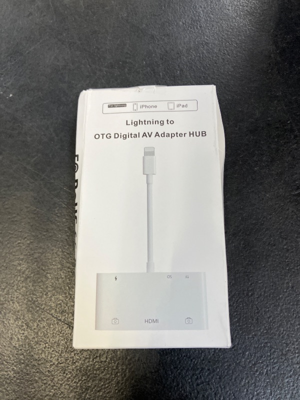 Photo 1 of FEINODI Lightning to HDMI Adapter with USB Camera and Charging Port, SD Card Reader for iPhone, 6 in 1 Camera Adapter to iPhone, Supports MIDI Keyboard, Mouse, HD TV/Projector/Monitor, Plug & Play