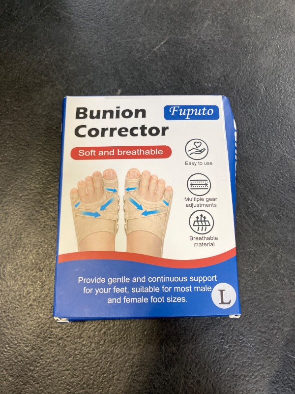Photo 1 of Adjustable Bunion Corrector Sleeve,Breathable Hallux Valgus Toe Straightener,Applicable to The Big Toe and The Little Toe,Lightweight Bunion Support for Men & Women For Day or Night Wear,1pair(Large)