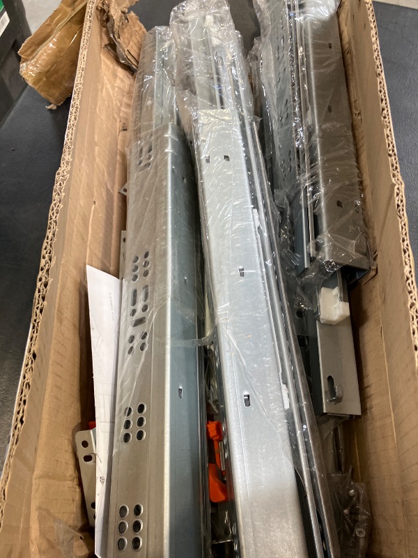 Photo 1 of 6 Pair of 22 Inch Undermount Soft Close Drawer Slides 100LB Load Capacity Full Extension Concealed Drawer Rails with 3D Locking Device