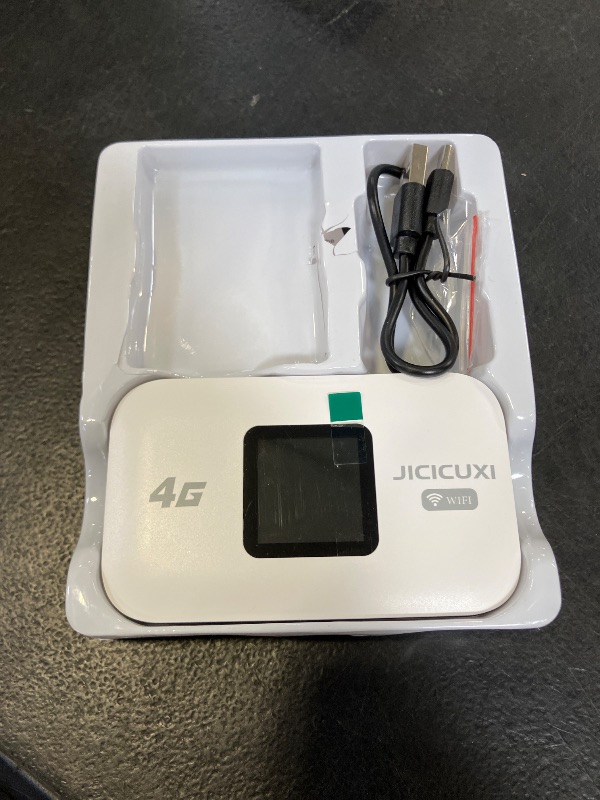 Photo 1 of 4G LTE Mobile Hotspot Router, Portable WiFi Hotspot for Travel, WiFi 6 Router 3000mAh/300Mbps High Speed Hotspot Device Support 12 Users, Camping, Motorhomes, Office-Ice White