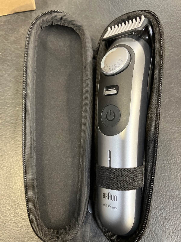View 7 of Braun All-in-One Series 9 PRO Men's Electric Beard Trimmer, Hair Clipper, Shaver & Razor for Face, Hair & Body, AIO 9550 with Gillette Labs Razor, Cordless