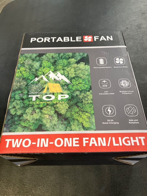 Photo 1 of 30000mAh Solar Fan with LED Lantern, 10W Solar Panel Rechargeable Battery Powered Camping Fan for Outside, 9 Inch Portable Battery Operated Hurricane Supplies for Picnic, Barbecue, Fishing, Travel