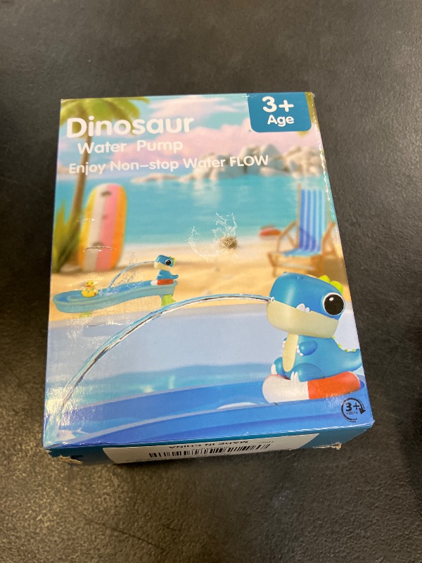 Photo 1 of Dinosaur Water Table Pump - Rechargeable Water Pump for Water Table Accessories - Battery Powered Water Pump Continuous Flow 3 Hours Non-Stop Fun (Green)