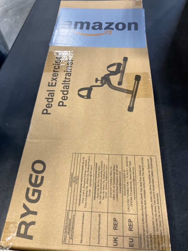 Photo 1 of RYGEO Pedal Exerciser Mini Exercise Bike for Leg and Arm Recovery Exercise Lightweight and Portable Floor Bike(Silver)