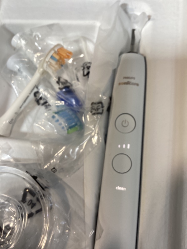 Photo 1 of Philips Sonicare DiamondClean Smart 9500 Electric Toothbrush - Sonic Toothbrush with App, Pressure Sensor, 15 Brushing Settings, Replacement Reminder, USB Charging Travel Case, White, Model HX9923/01