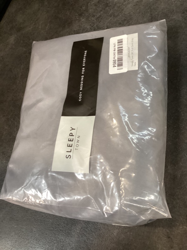 Photo 1 of Sleepy Town Full Size Bed Sheets - 3 Piece - NO Flat Sheet Included - Full Sheet Set - Soft, Comfy & Cooling - Easy Care - Wrinkle & Fade Free - Brushed Microfiber - Deep Pocket Sheets (Dark Grey)