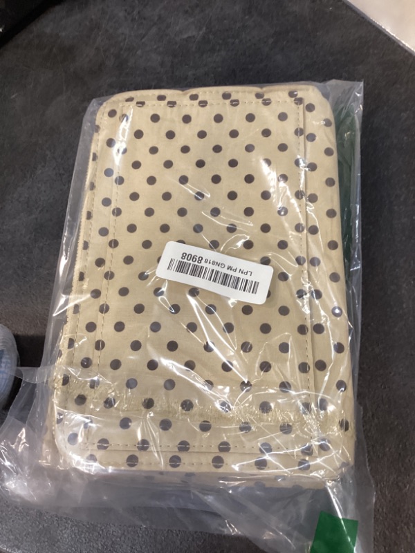 View 2 of ZTUJO Purse Organizer Insert, Felt Bag Organizer with Metal Zipper, Handbag & Tote Shaper, For Speedy Neverfull Tote, 7 Sizes(Medium, Brown polka dots Beige)
