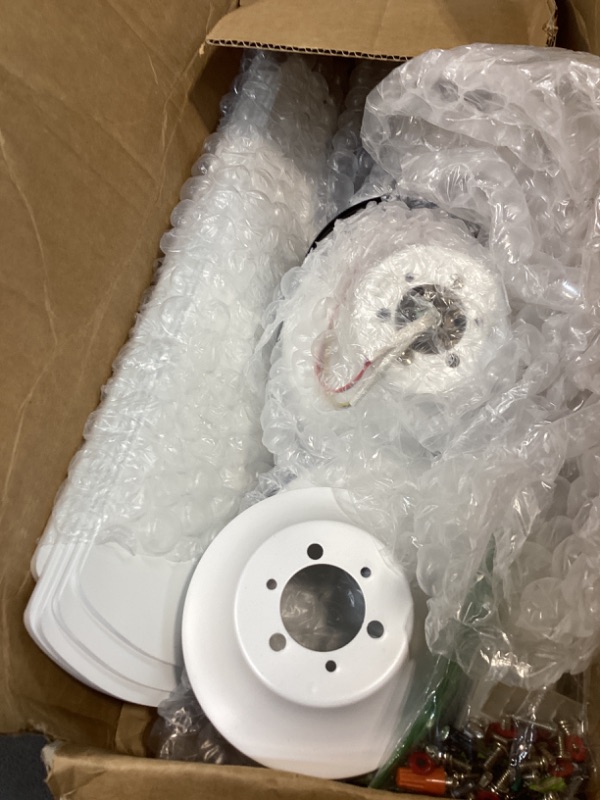 Photo 1 of ZMISHIBO 52 Inch Ceiling Fan with Light, App&Remote Control, Flush Mount Low Profile, Dimmable 20W LED Light, Quiet Reversible Motor for Bedroom, Living Room, Apartment, White