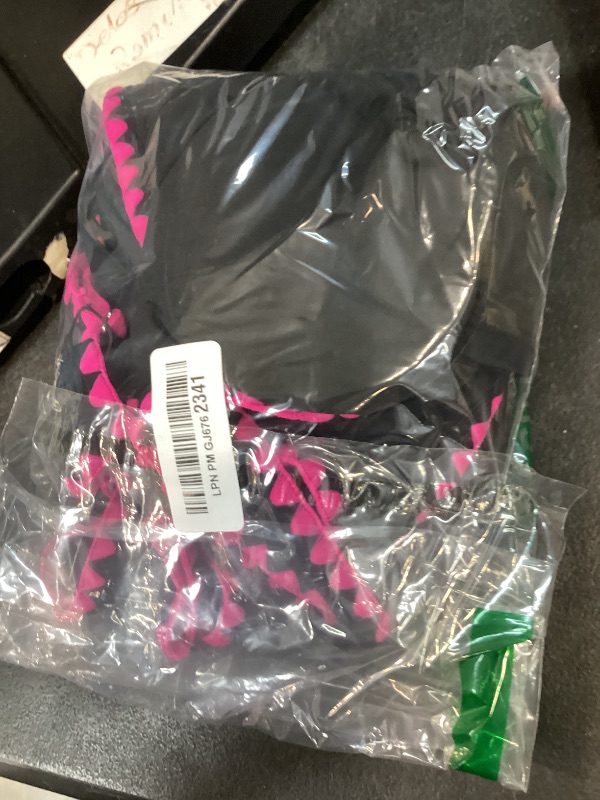Photo 1 of ZAFUL Tankini Swimsuit Tummy Control Bathing Suits Two Piece Swimwear Swim Top with High Waisted Bottom Black&Hot Pink L