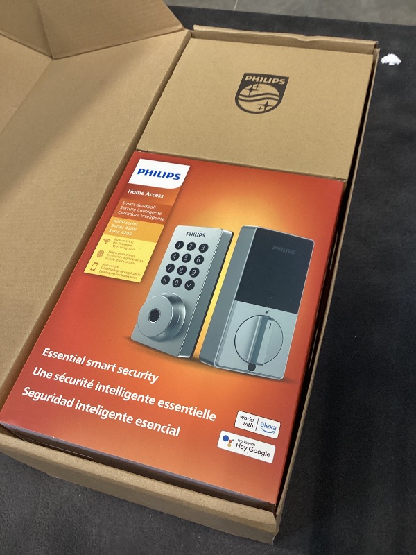 Photo 1 of Philips WiFi Keypad Door Lock with Handle, Built-in WiFi, APP Remote Control, Voice & Fingerprint Unlock, Smart Locks for Front Door with Auto Lock, Keyless Entry Deadbolt, Satin Nickel