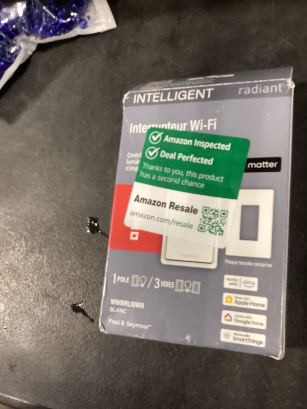 Photo 1 of Legrand Wi-Fi Matter Smart Switch, Effortless Setup, Enhanced Compatibility with Apple HomeKit, Google Home, Alexa & SmartThings, Easy Wi-Fi Connectivity with Matter, Pack of 1
