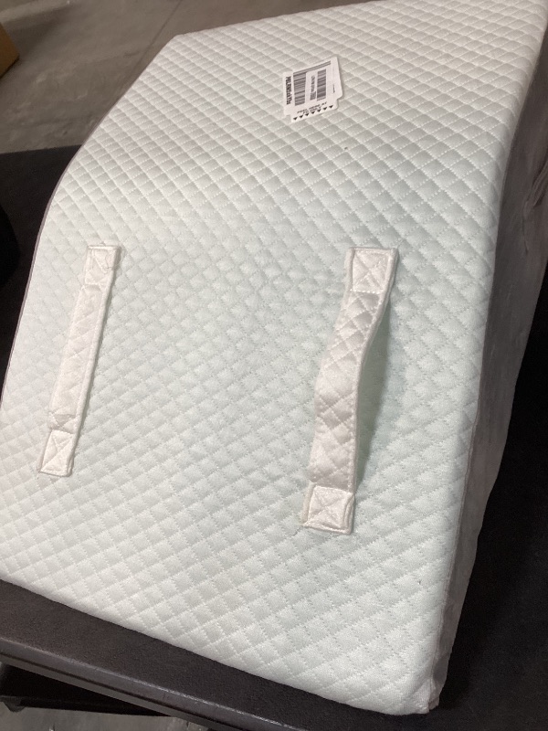 Photo 1 of Yojoker Leg Elevation Pillow Blood Circulation, Memory Foam Wedge Pillow for Legs Swelling, Leg Elevation Pillows for After Surgery, Knee Wedge Pillow for Sleeping Back Hip Ankles Relief White/Grey