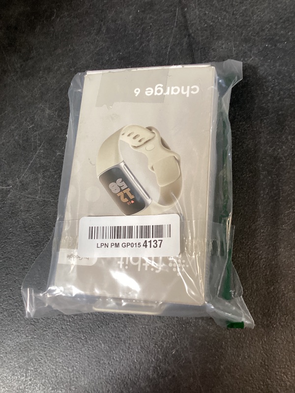 View 2 of ?? ONLY PARTS ??Fitbit Charge 6 Fitness Tracker with Google Apps - Heart Rate on Exercise Equipment - 3-Month Google Health Premium Membership Included - Health Tools - Porcelain/Silver - Small&Large Bands Included