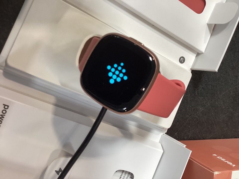 Photo 1 of Fitbit Versa 4 Fitness Smartwatch with Daily Readiness - 3-Month Google Health Premium Membership Included - GPS, 24/7 Heart Rate, 40+ Exercise Modes, Sleep Tracking - Pink Sand/Copper Rose
