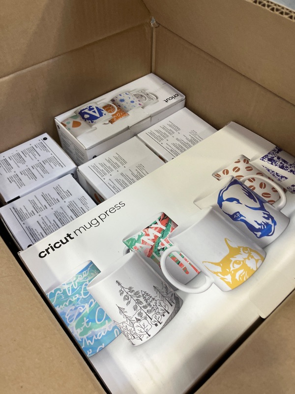 Photo 1 of Cricut Mug Press + 12 Blank Mugs (12oz Each)