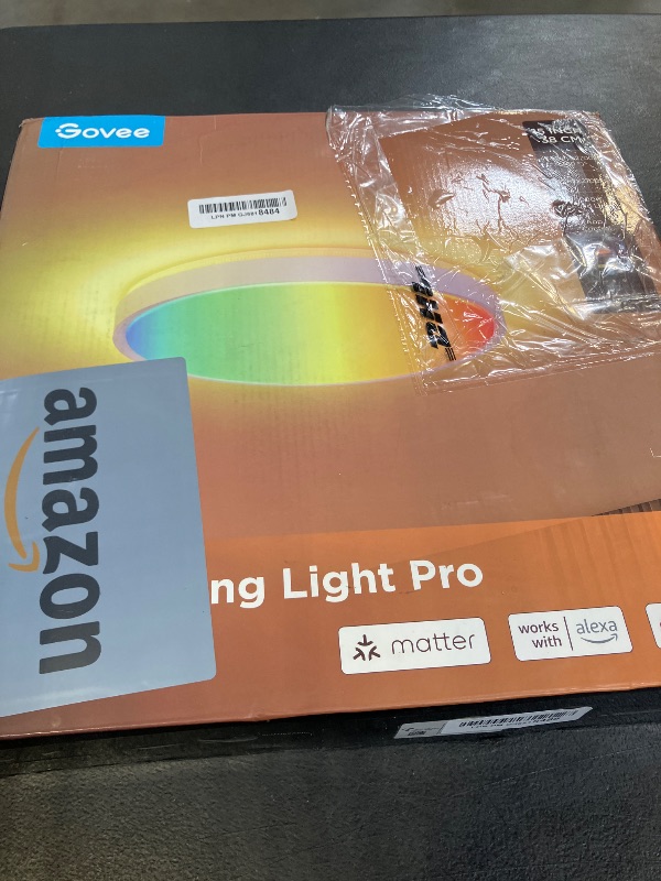 Photo 1 of Govee Smart Ceiling Light 4300LM 15 Inch, RGBIC 2700K-6500K 1 Pack | LED Ceiling Light Fixture Works with Matter Alexa, Flush Mount Light Fixture, DIY Colors, for Bedroom, Living Room