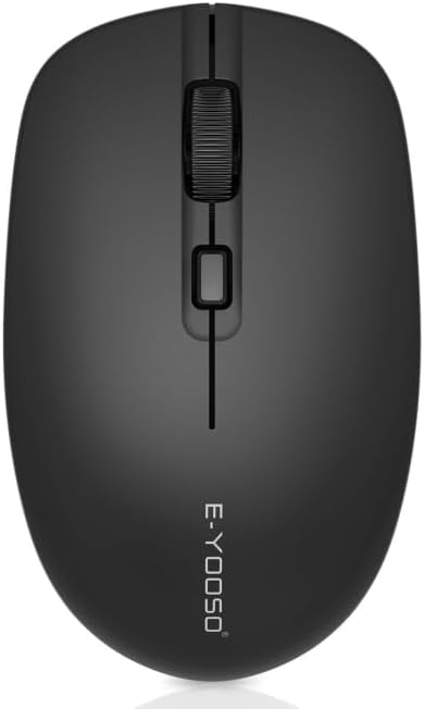Photo 1 of E-YOOSO Wireless Bluetooth Mouse, Compact Mini Portable Ambidextrous Computer Mouse, Smooth Tracking & 5 Adjustable DPI up to 4000 for PC, Laptop, iPad, MacBook & Apple Devices (Black)