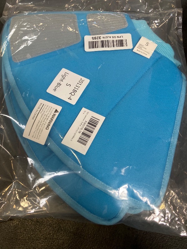 Photo 1 of Queennmore Soft Recovery Cone for Small Dogs & Cats,Adjustable Comfy Dog Cone Alternative for Post-Surgery Wound Healing,LightBlue,S