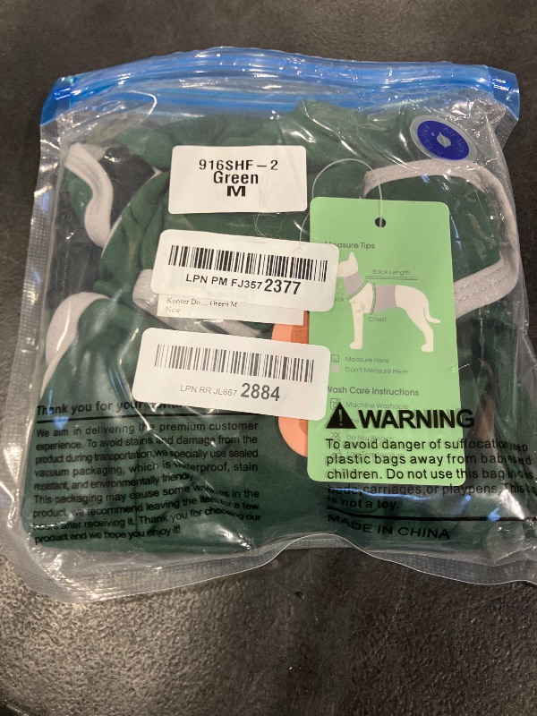 View 2 of Kuoser Dog Surgery Recovery Suit, Professional Dog Surgical Suit for Back Legs, Soft Dogs Recovery Sleeve to Prevent Licking Biting Wounds, Dogs Onesie After Surgery Elbow Protector, Green M