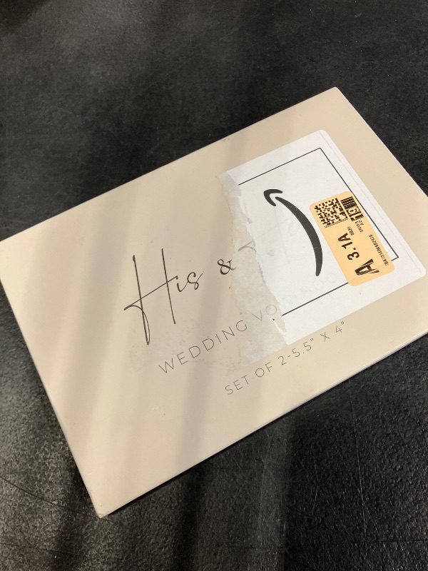 Photo 1 of Elegant Linen Wedding Vow Books With Gold Foil Lettering - Perfectly Sized His and Hers Vow Books With Plenty Of Pages To Write Whatever is on Your Heart - A Beautiful Addition For The Wedding Day