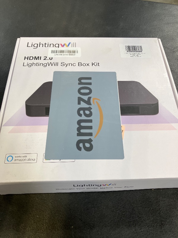 Photo 1 of LightingWill TV LED Backlight with 4K HDMI Sync Box, 12.47ft RGBIC LED Strip Lights for 65-75 Inch TV, Sync with Screen, 3 HDMI Inputs, 60 LEDs/m High Density, App Control, Works with Alexa & Google