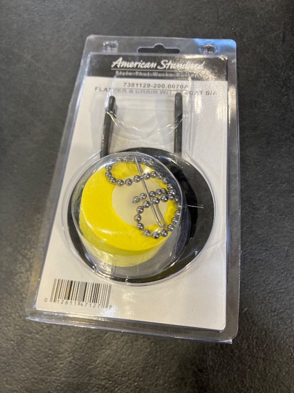 Photo 1 of American Standard 7381129-200.0070A Universal Flapper and Chain with Float for 2-Inch Flush Valves, Black