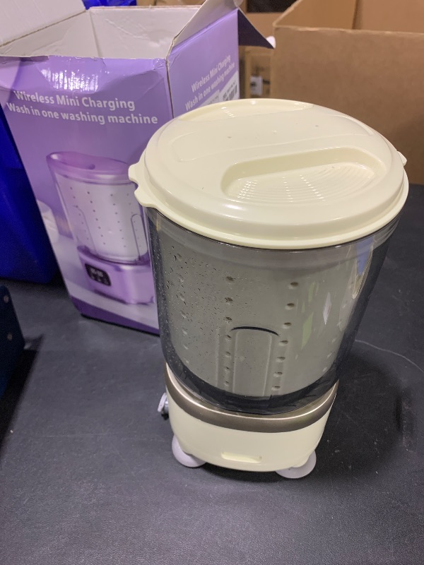 Photo 1 of 2L Mini Washing Machine, Portable Underwear Washer with 3 Modes (5-Min Wash, 5-Min Rinse, 3-Min Spin), Leakproof & Detachable Design, Drain Hose, Deep Cleaning for Underwear, Socks & Baby Items