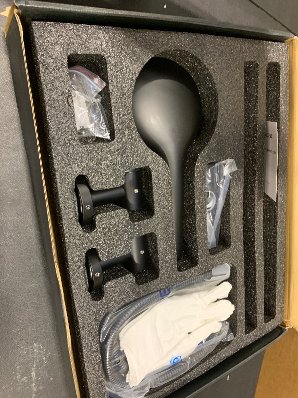 Photo 1 of AULEEND Shower Slide Bar Handheld Shower Head with Hose, 5-Function Hand Shower with Wall Mount?shower slide bar,adjustable height shower head (A-round, Matte Black)
