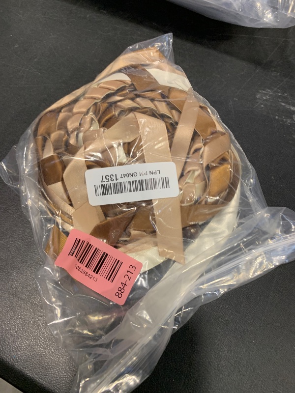 Photo 1 of Lyrow Brown White 50'' 2026 Graduation Lei Double Braided Strands Graduation Ribbon Leis with 4 Satin Flowers Congrats Graduates Money Leis Class of 2026 Gift for Men Women