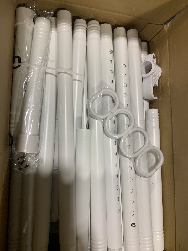 Photo 1 of SUNALLY Room Divider Curtain Rod 4-10ft(H) 28-70in(W) Room Separator, White