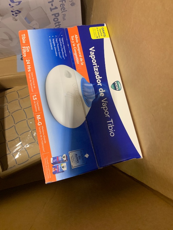 Photo 1 of Vicks Warm Steam Vaporizer & Humidifier 1.5 Gallon Tank for Small and Medium Rooms, Night Light, Works with VapoPads and VapoSteam