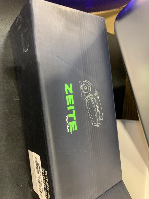 Photo 1 of ZEITE 4V Cordless Electric Scissors,Cardboard Cutter with 2 Blades,Storage Box,USB Charging Cable,Power Rotary Cutter,Max Cutting 1/4",for Cardboard Box,Thin Carpet & Plastic, Easy to Hold and Safe