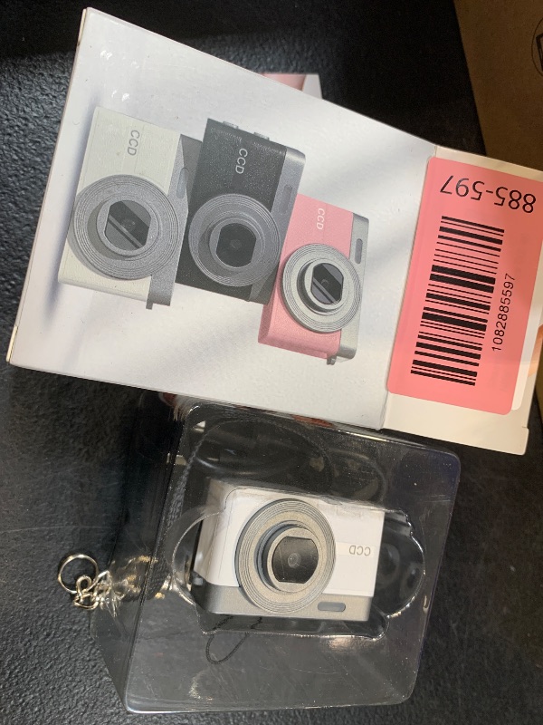 Photo 1 of Mini Digital Camera, Mini Retro Camera, Feel of Old 90s Photographs, Keychain Size, Birthday Gifts, 32GB Included(White)