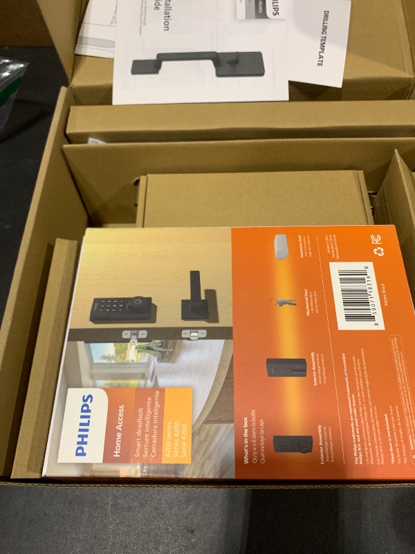 Photo 1 of Philips Wi-Fi Smart Door Lock with Handle Set, Keypad Deadbolt for Front Door, Fingerprint Keyless Entry Door Lock with App Remote Control, IP53 Waterproof, Auto Lock, Security Easy Installation