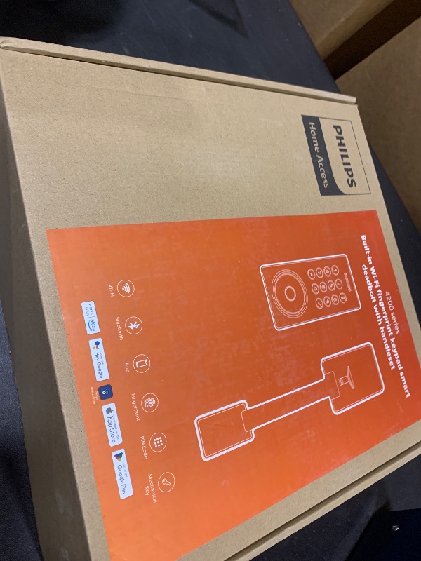 Photo 1 of Philips Wi-Fi Smart Door Lock with Handle Set, Keypad Deadbolt for Front Door, Fingerprint Keyless Entry Door Lock with App Remote Control, IP53 Waterproof, Auto Lock, Security Easy Installation