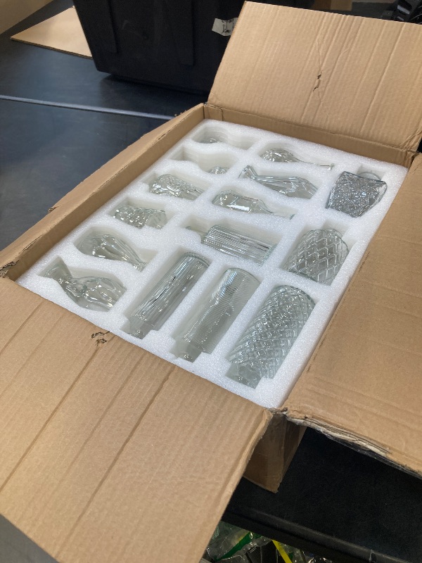 View 2 of 36pcs Vases Set Small Vintage Glass Bottles Clear Bud Vases in Bulk Multiple Shape Cute Glass Vases for Rustic Wedding Centerpieces Table Decorations and Home Decor(Clear)