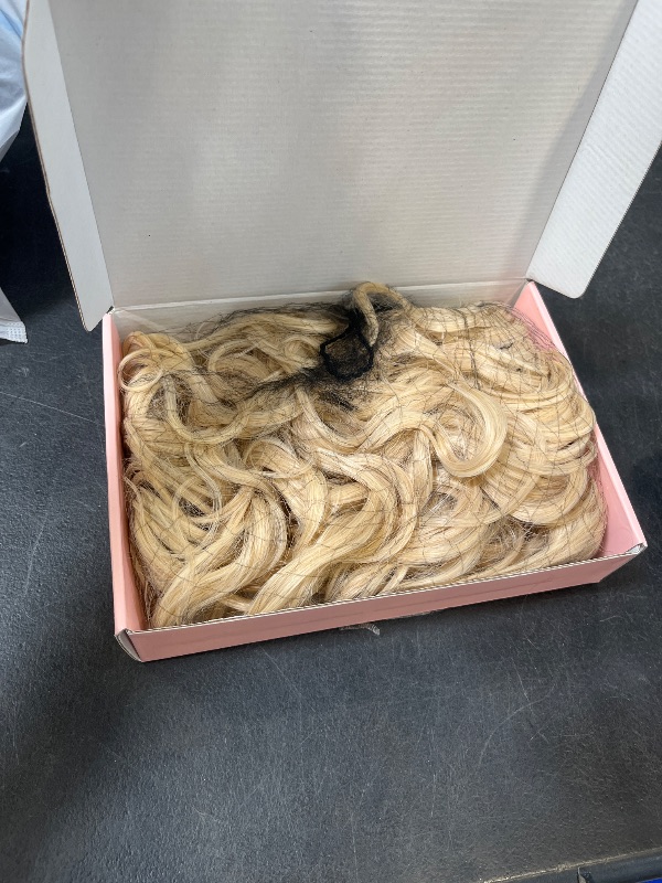 Photo 1 of REECHO Curly Clip-in Hair Extensions, 16 inch, Light Blonde