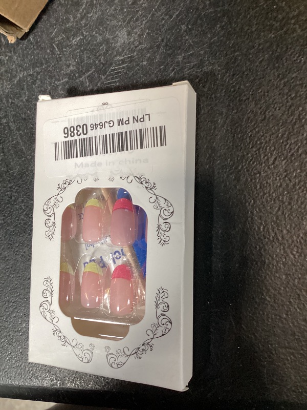 Photo 1 of RIICFDD Almond False Nails Nude Candy Color French Press On Nails