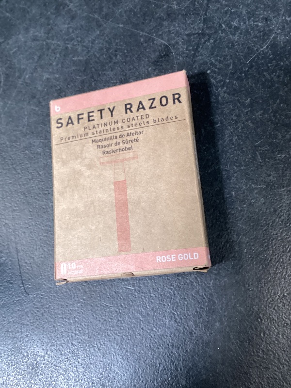 Photo 1 of Matte Rose Gold Safety Razor for Women & Men, Reusable Single Blade Razor