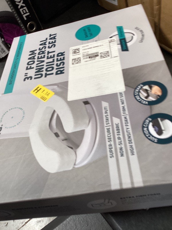 Photo 1 of Lunderg Padded Toilet Seat Riser for Seniors - Adds 3 inches. Universal Fit