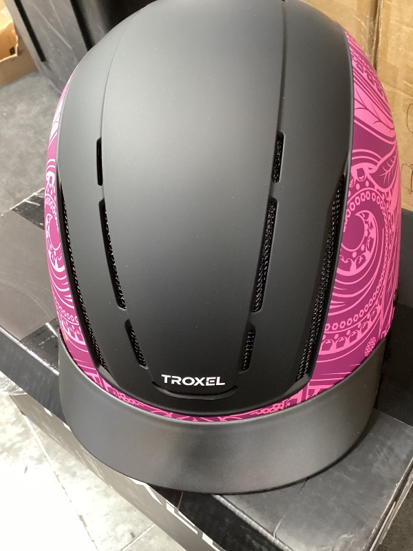 Photo 1 of Troxel Spirit Full Coverage Horse Riding Helmet, Low-Profile Adjustable Design, Safety Horseback Riding Gear, Small (6-1/2 - 6-7/8), Purple Boho